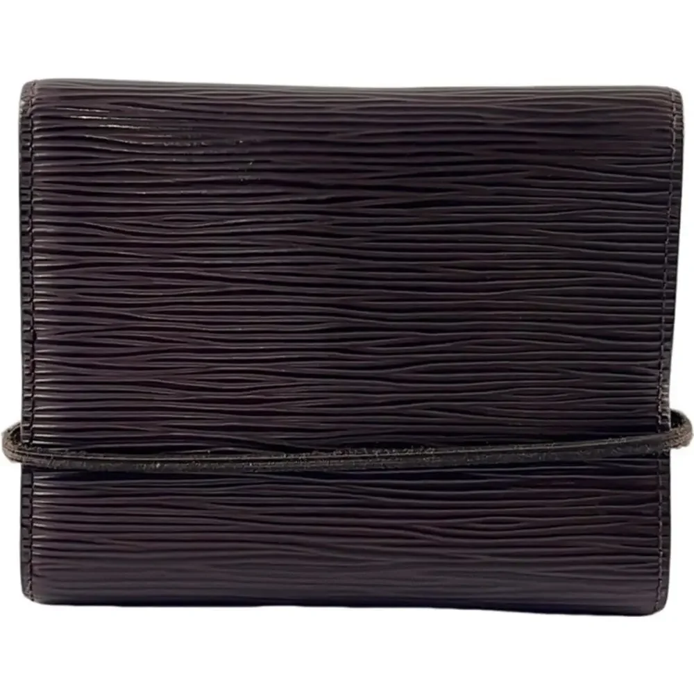 Louis‎ Vuitton Brown Elastique Epi Leather Wallet